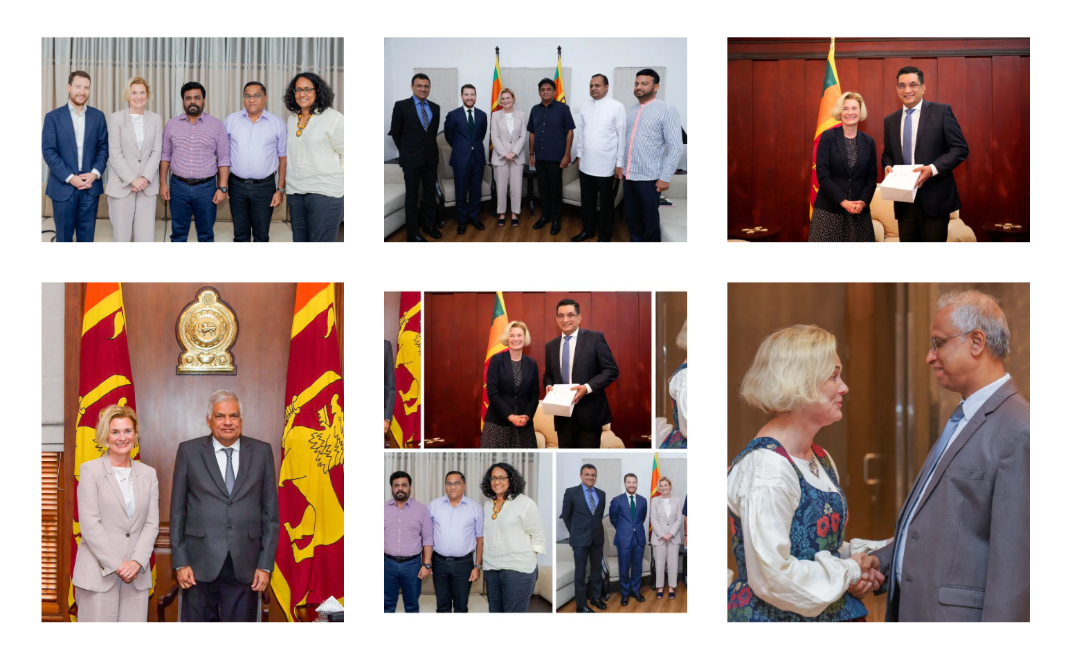 Norwegian Ambassador meets the President and Leaders of Political Parties during visit to Sri Lanka